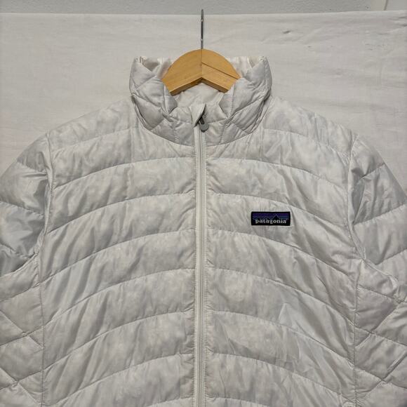 Patagonia Packable Goose Down Full Zip Puffer Jacket White Women’s M - Picture 2 of 7